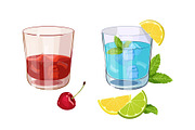 Set of Alcoholic Drinks, a Food Illustration by artdemidova (Thumbnail 3 of 4)
