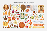 Thanksgiving Dinner watercolor set, an Illustration by Natalia Fedorova (Thumbnail 4 of 10)