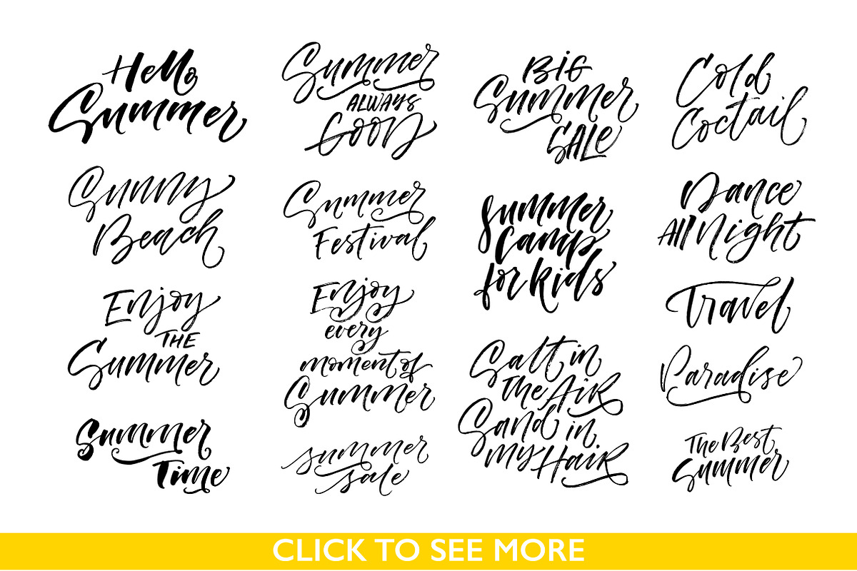 Big Summer Lettering Pack., an Illustration by Asya Mix (Photo 4 of 15)