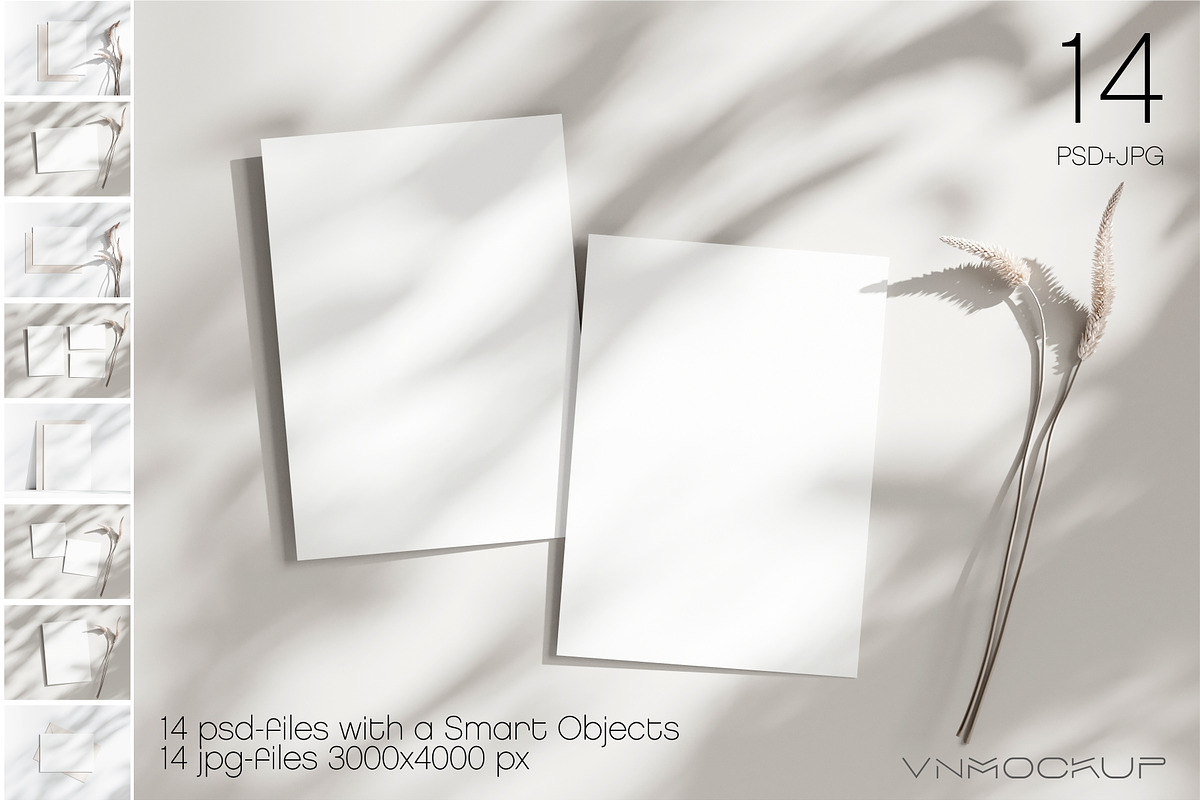 Card Mockup Bundle PSD JPG, a Print Template by VNmockup (Photo 1 of 8)