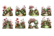 Spring Flowers Pathway Clipart, an Illustration by Dream Creation (Thumbnail 5 of 5)