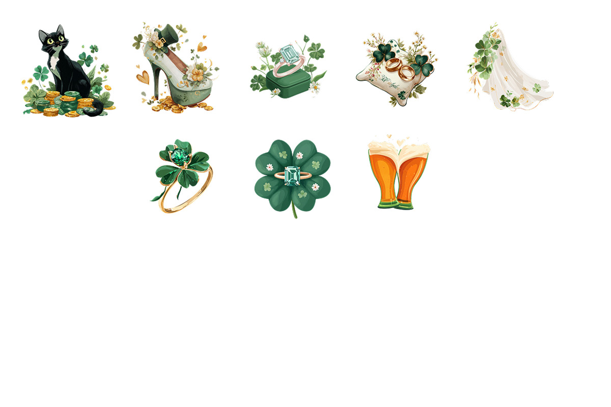 St. Patrick’s Day Clipart Bundle, a Decorative Illustration by InkyQueenArt (Photo 5 of 7)