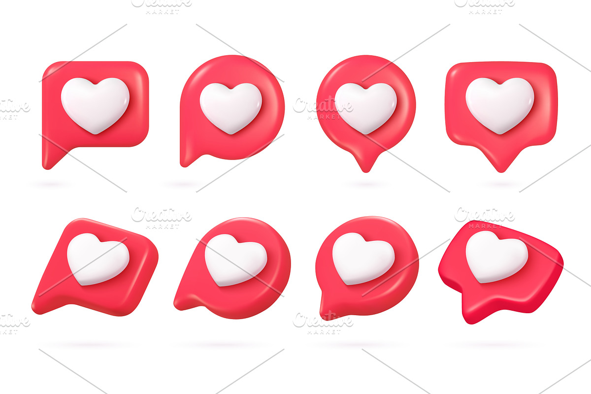 3d heart speech. Hearts like box or, a Graphic by Stock-Smart-Start