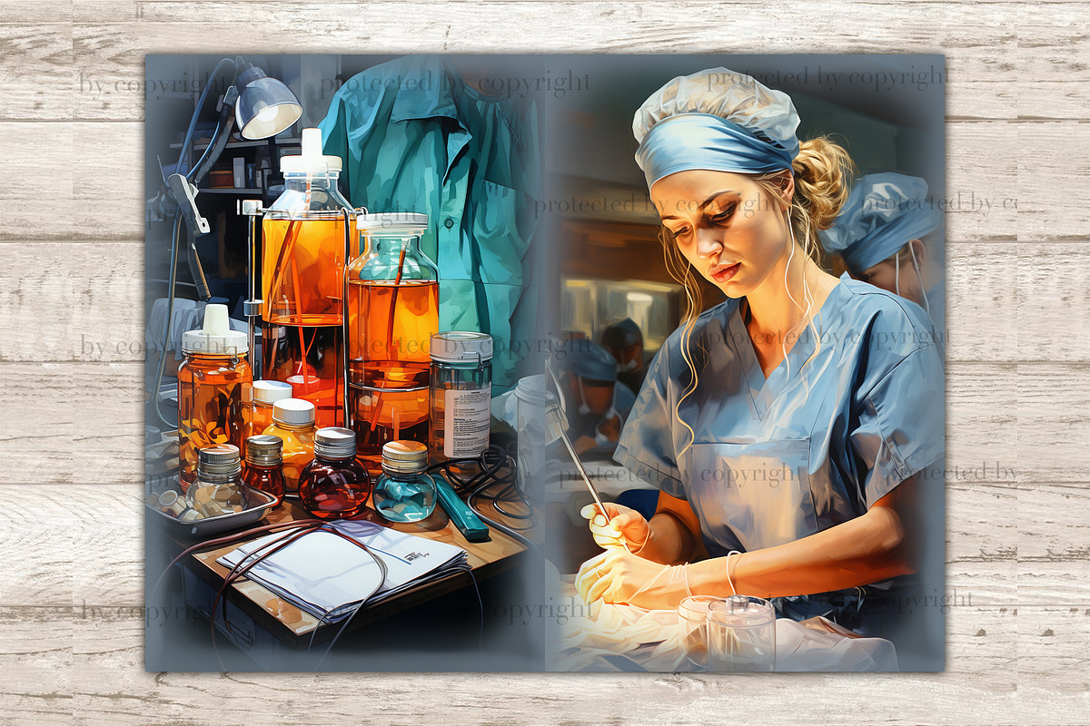 Medical Junk Journal Pages | Nurse, a Work Illustration by GlamArtZhanna (Photo 8 of 9)