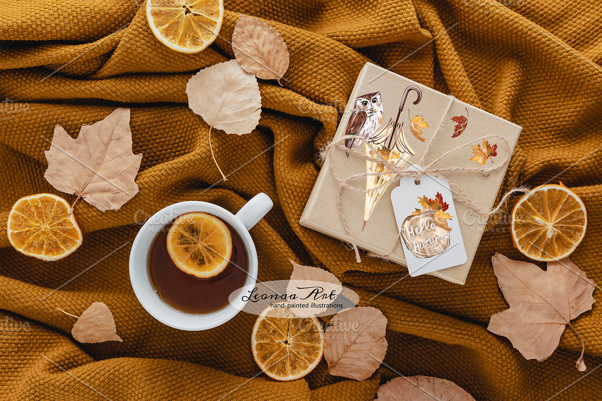 Hello Autumn Clipart Set, a Seasonal Illustration by Leonaa art (Photo 4 of 9)