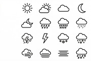Outline Weather Icon Set, an Outline Icon by adenpinkstore (Thumbnail 2 of 9)
