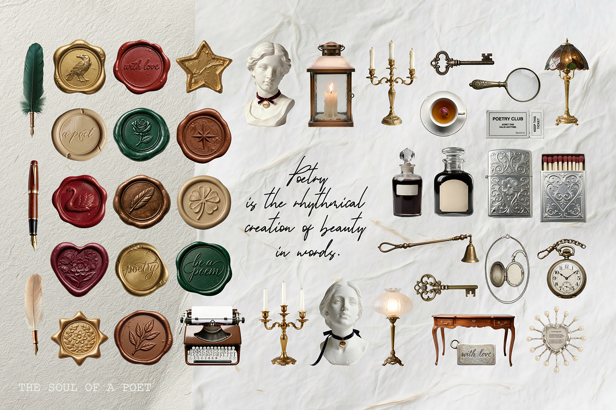 The Soul of a Poet: Collage Pack, an Object Graphic by TiriCo (Photo 4 of 13)