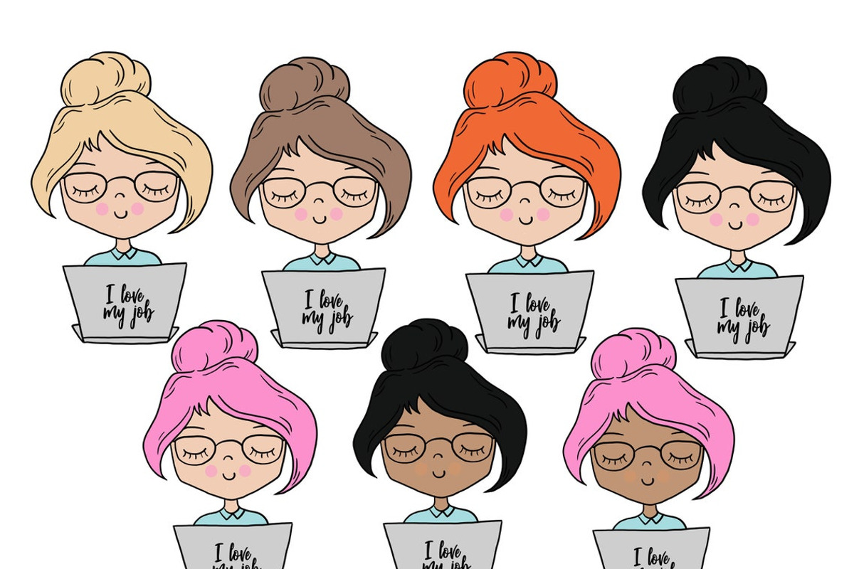 I Love My Job Cute Dolls, a Person Illustration by GlamArtZhanna (Photo 2 of 4)