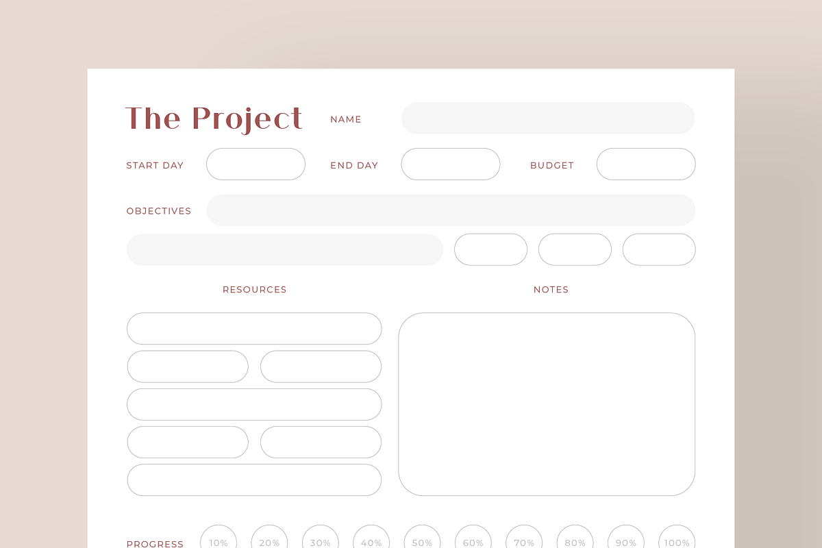 The Project - Modern Planner Layout, a Stationery Template by Filip Studio (Photo 6 of 6)