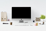 computer mockup | desk mockup bundle, a Mac Mockup by PinkJellyfish (Thumbnail 2 of 8)