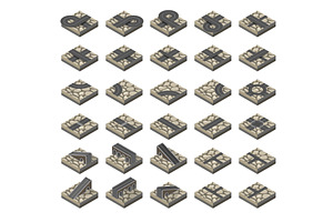 isometric road kit, an Object Illustration by piter.goskov