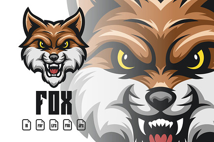 Illustration Fox Mascot Logo