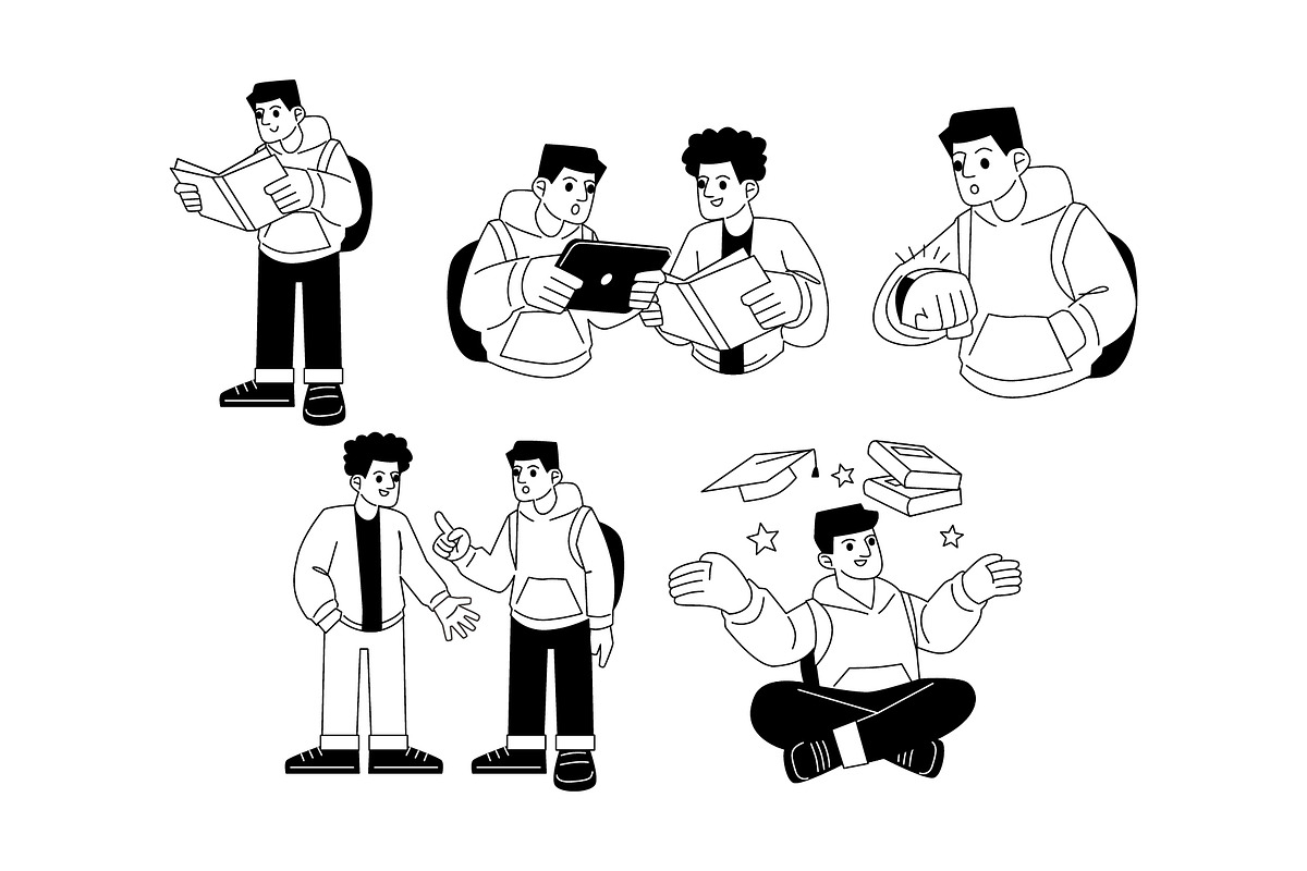College Study Activities Vol. 1, a Person Illustration by SLAB! Design (Photo 3 of 3)