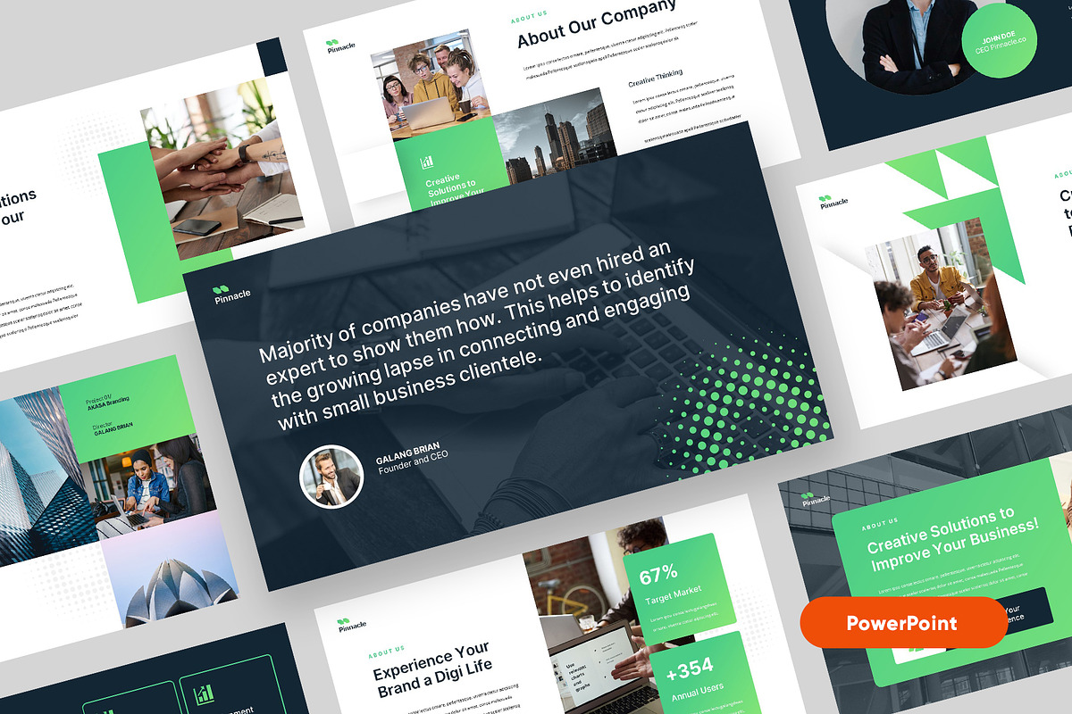 PINNACLE - Business Powerpoint, a Presentation Template by rgbryand (Photo 1 of 9)