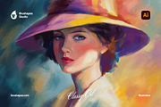 Classy Oil Illustrator Brushes, a Brush Add-On by brushapes.com (Thumbnail 1 of 7)