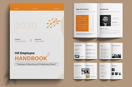 Employee Policy Handbook Template, a Brochure Template by MightyDesign