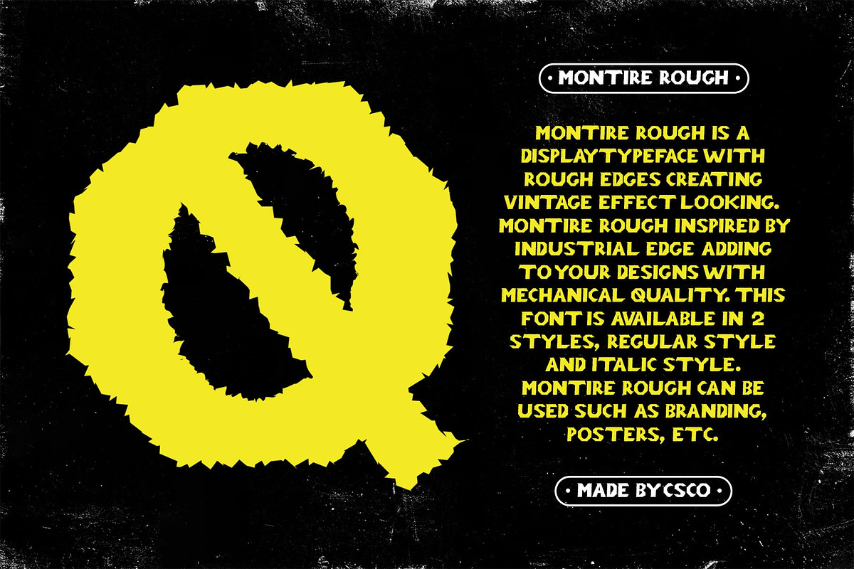 Montire Rough, a Sans Serif Font by Craft Supply Co. (Photo 3 of 8)
