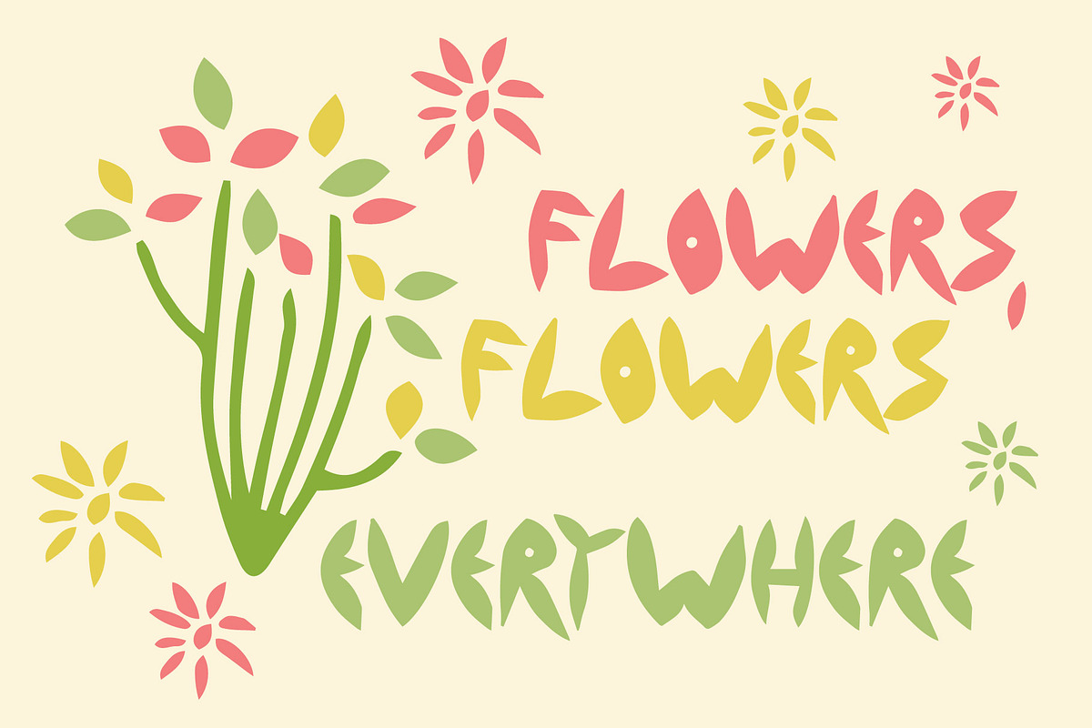 Simple Leaves - Handwritten Font, a Font by M.C. Iglesias (Photo 4 of 10)