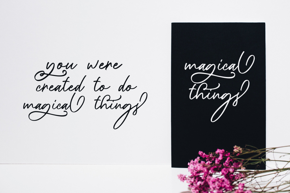 Delgian - Handwritten Script Font, a Script Font by Littlehand (Photo 6 of 9)
