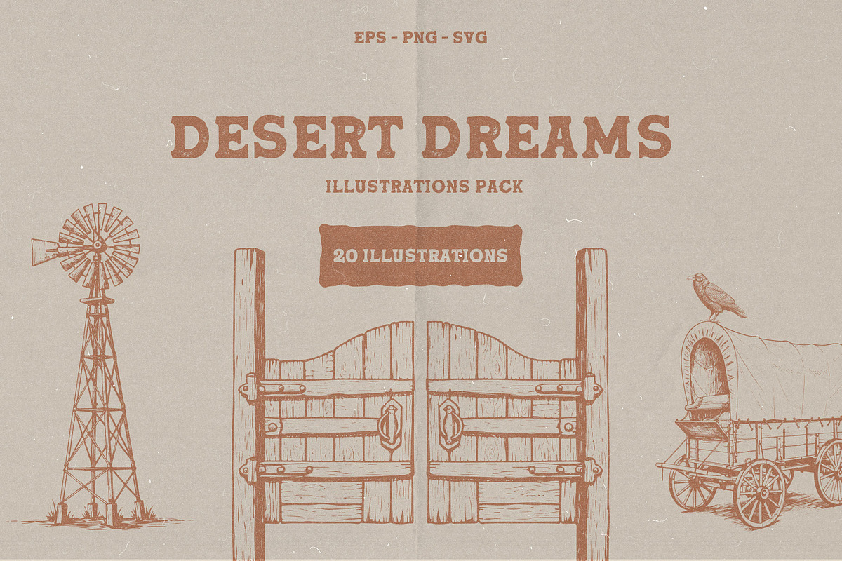 Desert Dreams - Illustration Pack, an Illustration by elliazidi.designs (Photo 1 of 4)