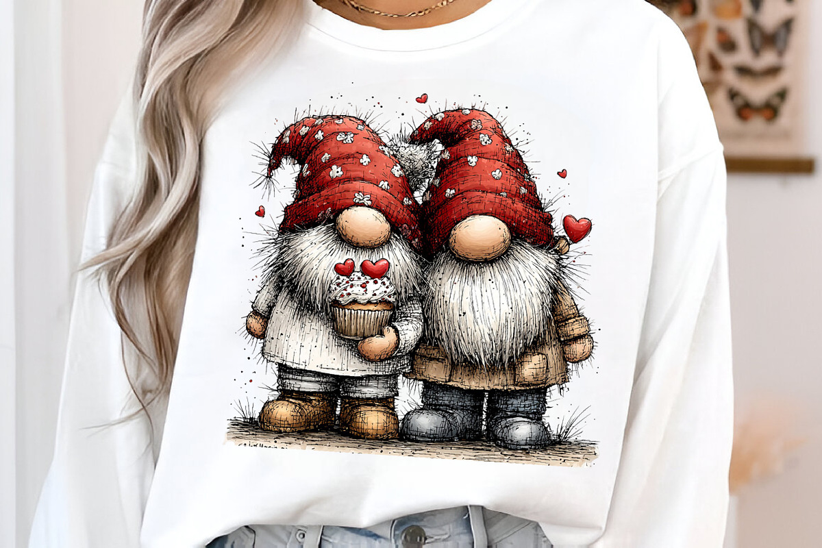 Whimsical Valentine Gnome Clipart, an Illustration by SinaCreation (Photo 9 of 10)