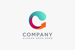 Letter C and up arrow logo, a Marketing Template by DOMHOUZE