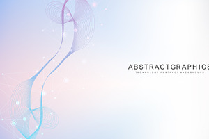 Modern abstract molecules structure, an Illustration by pro500
