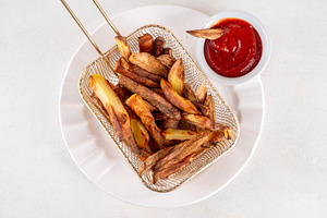 Potato chips healthy alternative, airfryer made french fries, a Food & Drink Photo by Rimma
