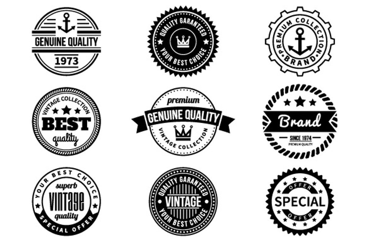 Collection of Vintage Labels, a Graphic by mnke art studio