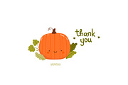 Happy pumpkins. Clipart and patterns, an Illustration by Baranovska (Thumbnail 7 of 7)