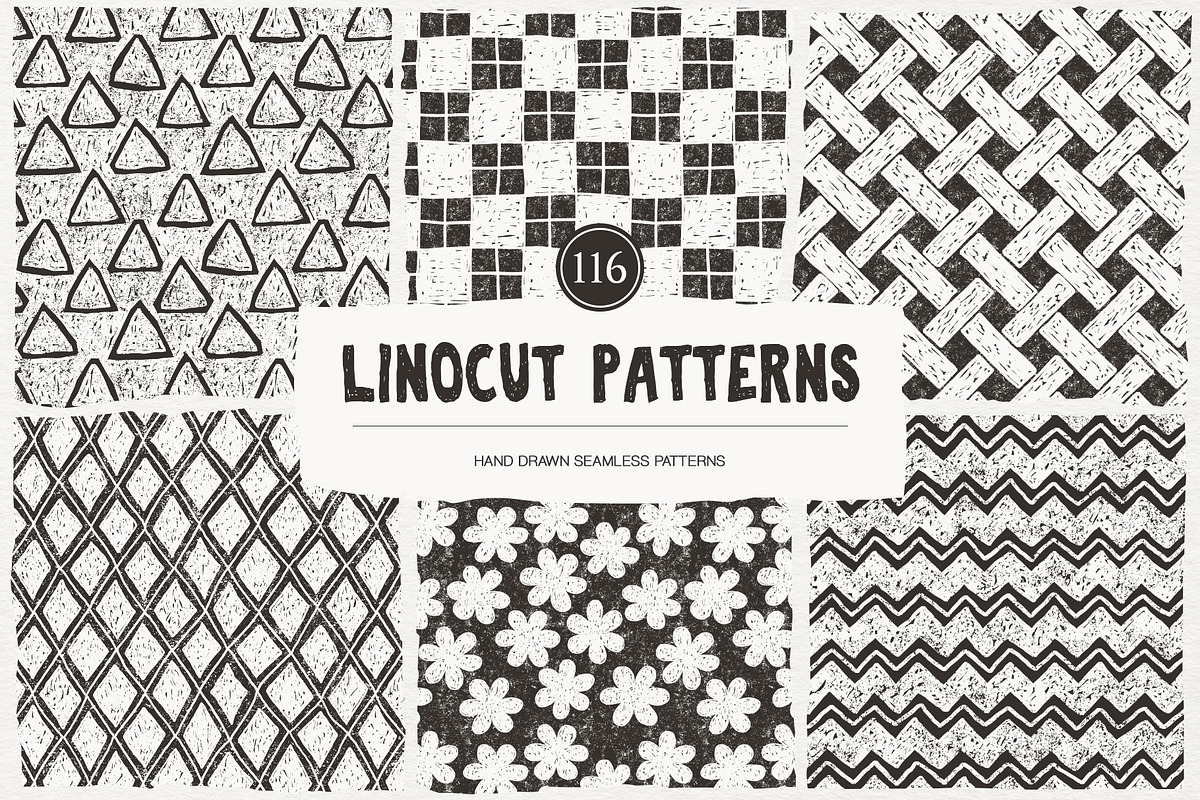 Linocut Patterns, a Pattern Graphic by GVGraphics (Photo 1 of 15)