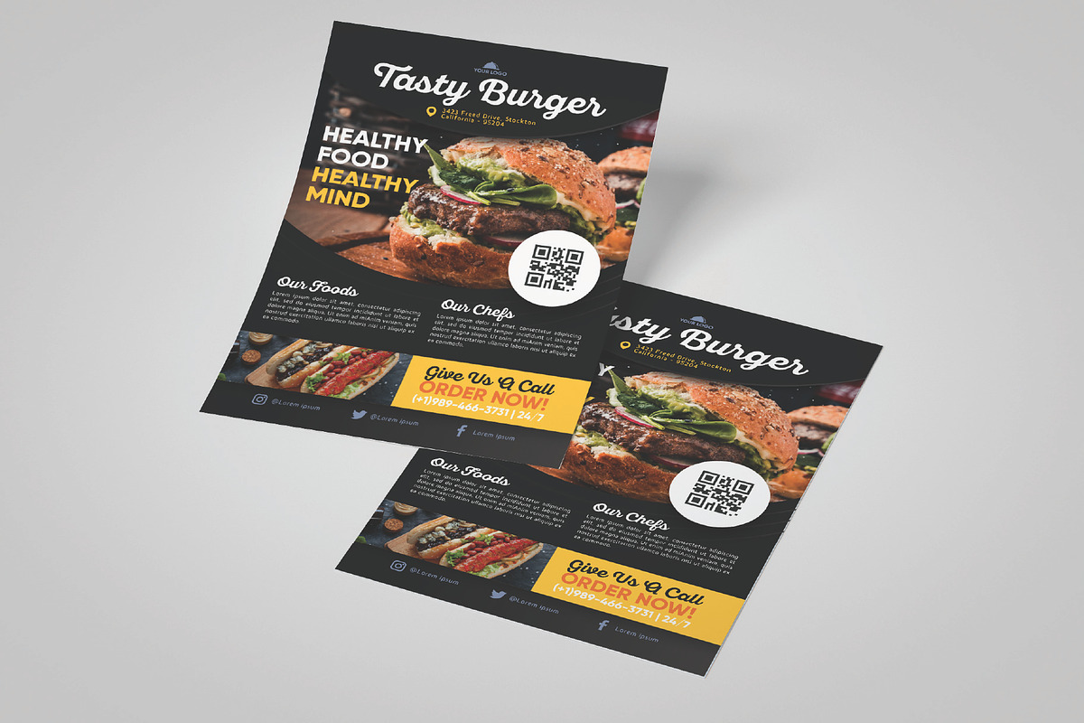 Food flyer design tenplate, a Flyer Template by Workhu (Photo 2 of 3)
