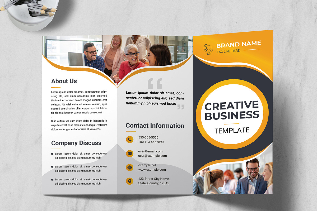 Creative Business Trifold Template, a Brochure Template by MightyDesign (Photo 2 of 6)