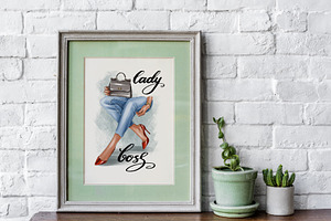 Lady Boss Clipart, Legs In Jeans Png