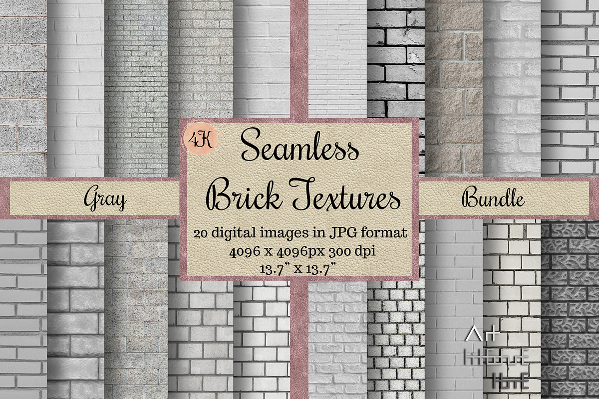 100 Seamless Brick Textures, Digital, a Texture Graphic by Arthitecture Home (Photo 3 of 11)