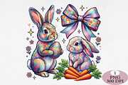 Coquette Easter Bunny PNG, an Illustration by Daily.Designs (Thumbnail 1 of 5)