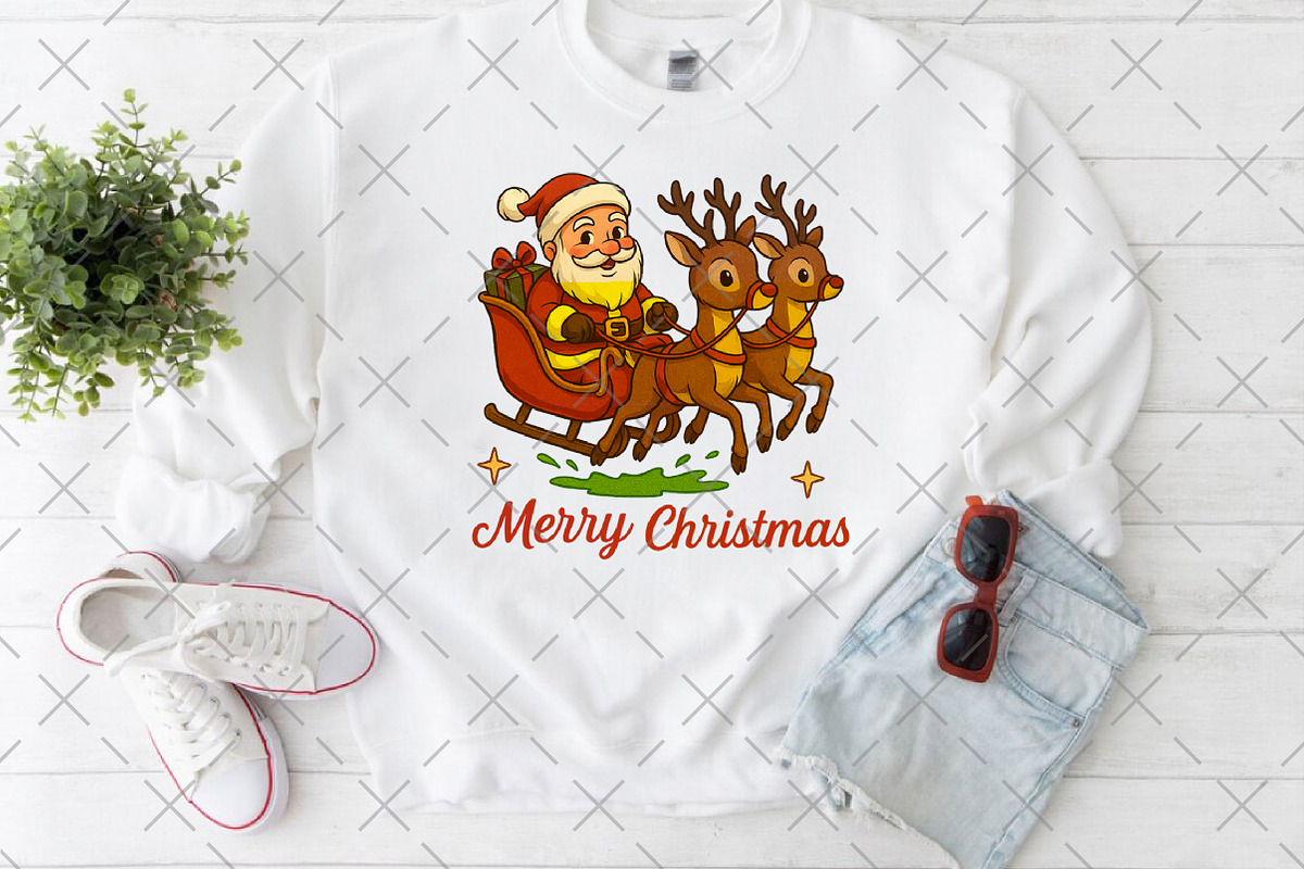Merry Christmas Reindeer PNG, an Illustration by Craft Nest (Photo 5 of 6)