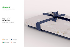 Large Carton Gift Box Mockup