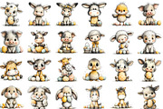 Whimsical Easter Farm Animal Clipart, an Illustration by Sublimation Artist (Thumbnail 3 of 7)