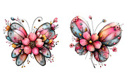 Whimsical spring Butterfly Clipart, an Illustration by SinaCreation (Thumbnail 4 of 11)