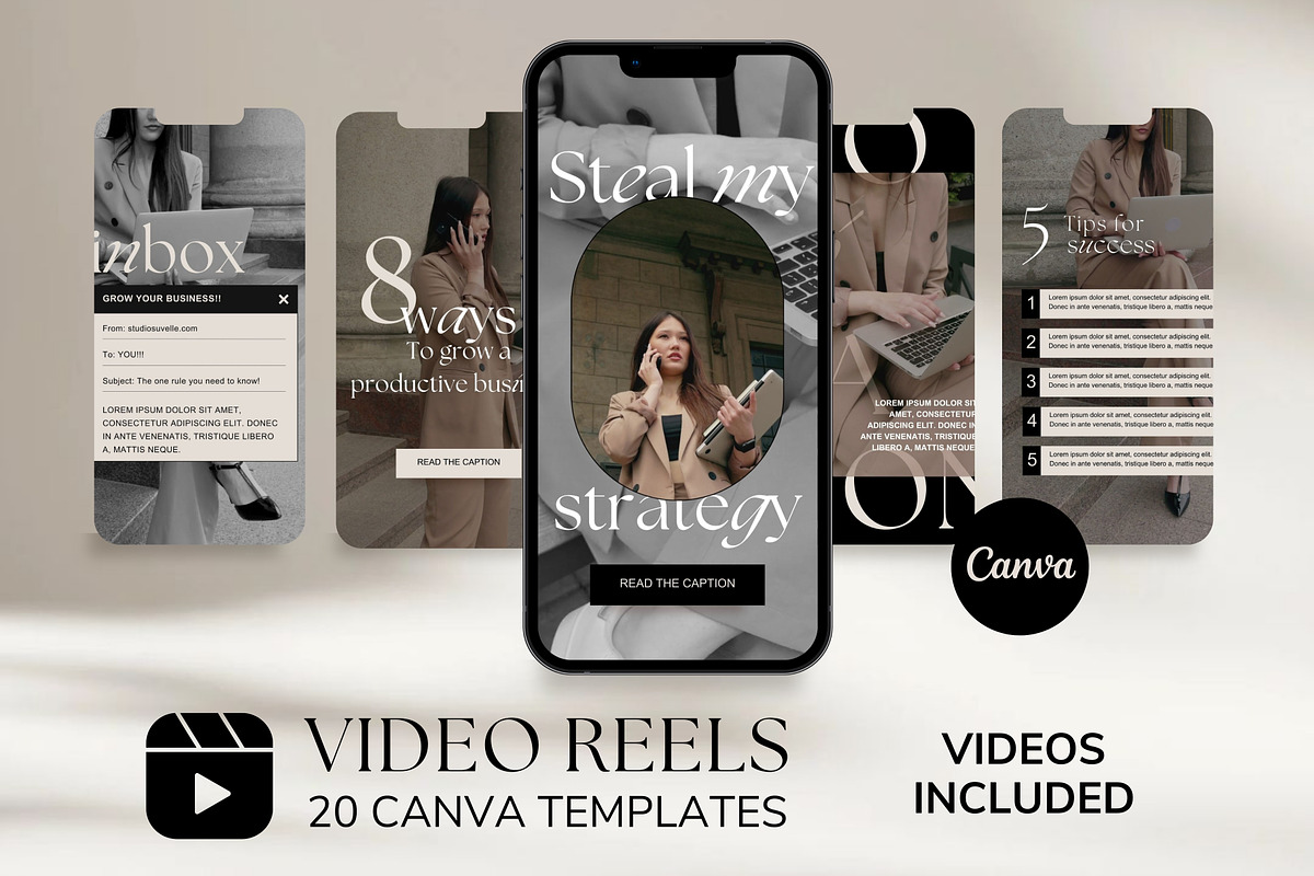 Engagement video reels boss babe, a Social Media Template by Studio Suvelle (Photo 1 of 6)