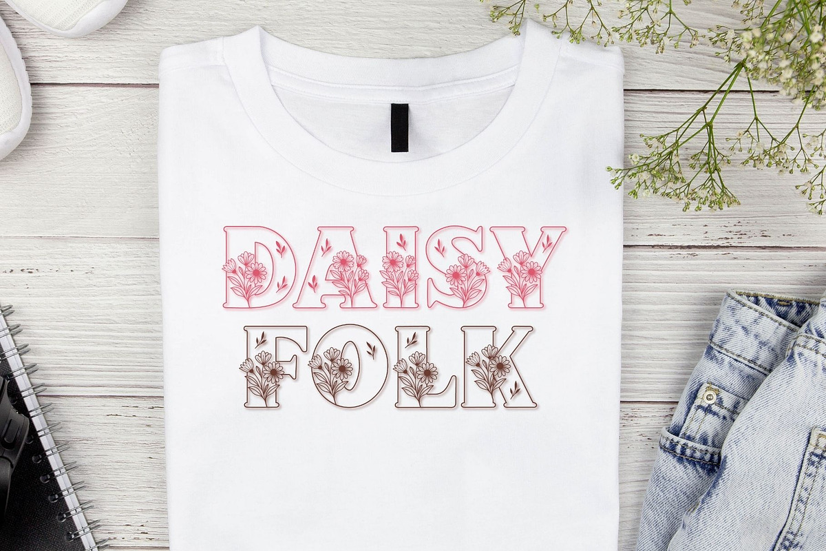 Daisyfolk - Floral Decorative Font, a Serif Font by AnningArts (Photo 3 of 7)