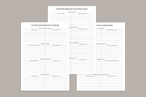 Budget Planner Pages Set V-06