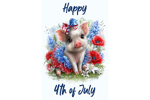 Pig Illustration for Wall and Print, an Animal Illustration by Art Paradise Studios