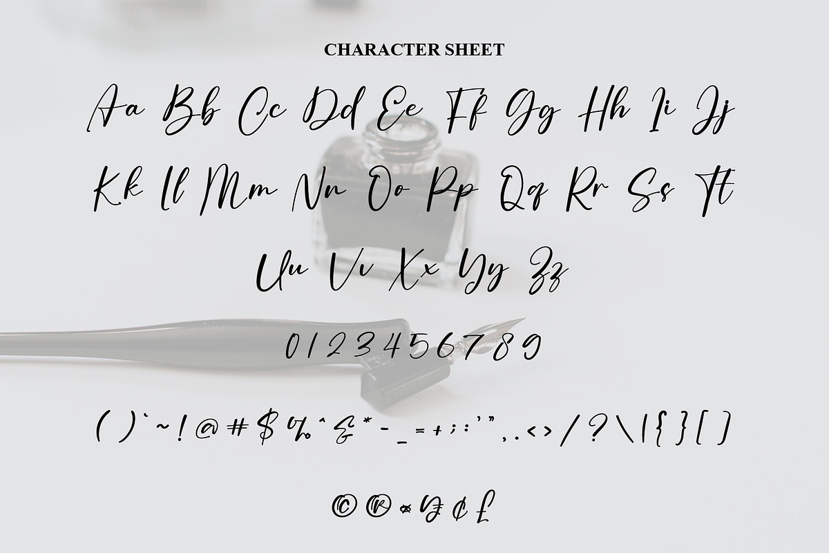 Calligraphy, a Sans Serif Font by FreshTypeINK (Photo 4 of 7)