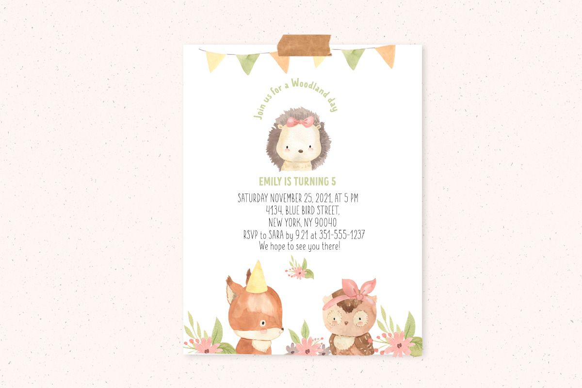 WOODLAND ANIMAL FACES. Watercolor, an Animal Illustration by OlliArtDesign (Photo 5 of 10)