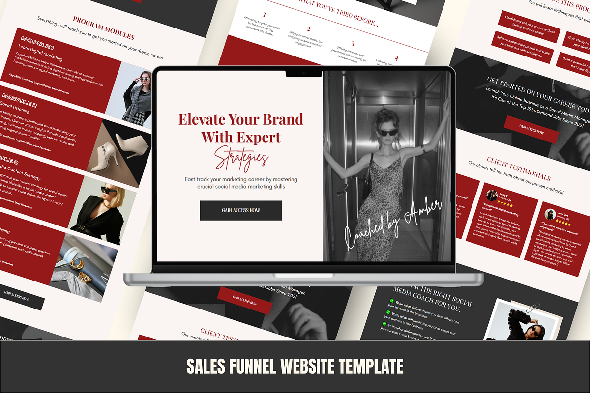 Sales Funnel Canva Landing Page, a Landing Page Template by GlamWebDesigns (Photo 1 of 8)