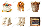 Neutral Autumn Laundry Clipart, an Illustration by designcity5 (Thumbnail 2 of 5)
