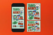 Green Quirky Travel Agency Flyer Set, a Flyer Template by graphicook (Thumbnail 3 of 3)