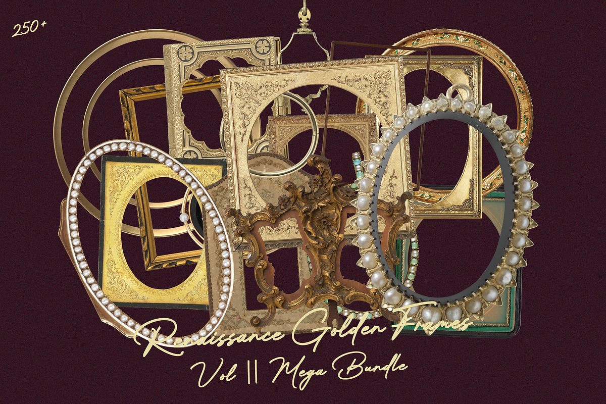 250 Renaissance Golden Frames Vol II, an Object Graphic by Lilithcollageart (Photo 11 of 11)